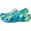 imageCrocs Kids Classic Marbled TieDye ClogPrep BlueMulti Glow in the Dark