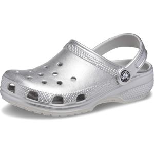 imageCrocs Kids Classic Glitter ClogSilver Metallic