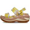 imageCrocs UnisexAdult Classic Mega Crush Sandal  Platform SandalsVanillaCork Retro Floral