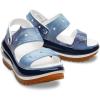 imageCrocs UnisexAdult Classic Mega Crush Sandal  Platform SandalsWhiteMulti Denim