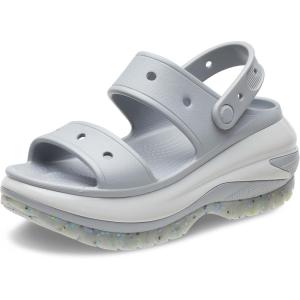 imageCrocs UnisexAdult Classic Mega Crush Sandal  Platform SandalsLight Grey