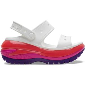imageCrocs UnisexAdult Classic Mega Crush Sandal  Platform SandalsWhiteMulti