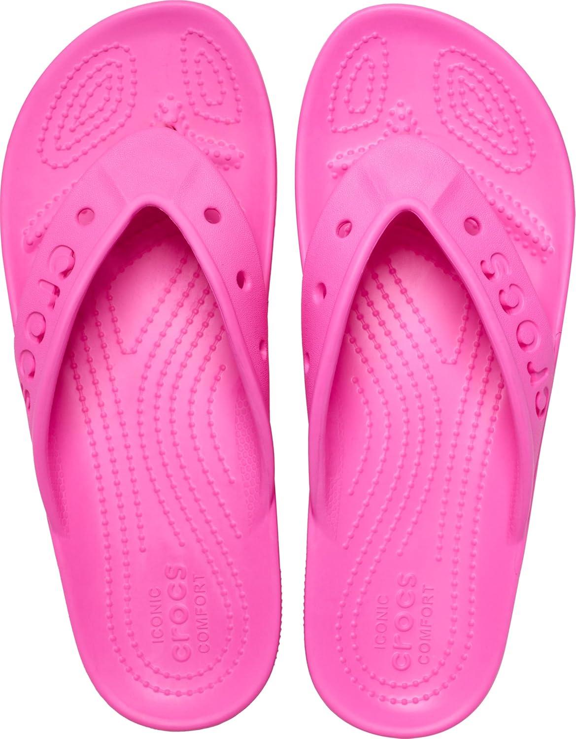 imageCrocs UnisexAdult Via Flip FlopElectric Pink