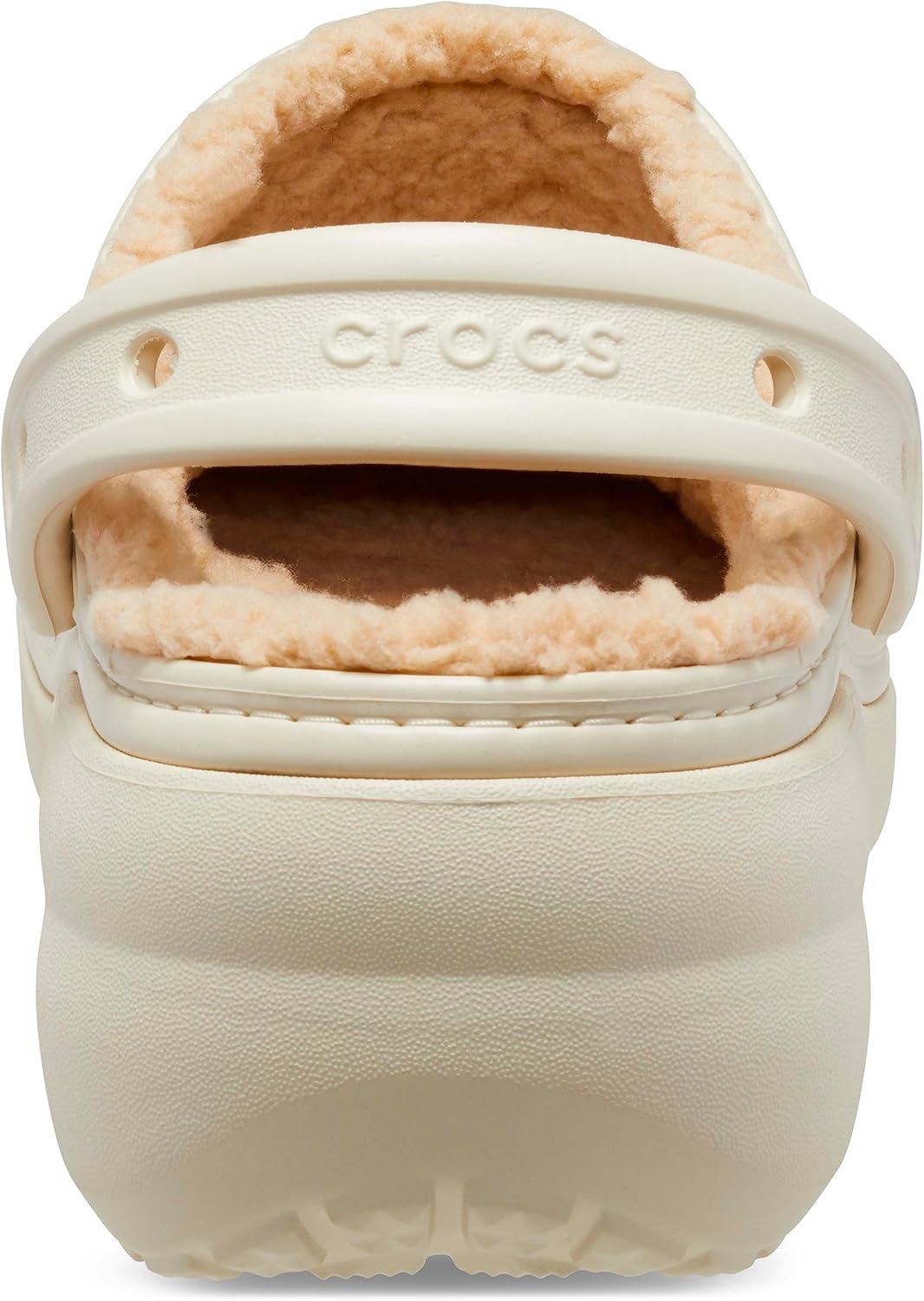 imageCrocs Womens Classic Lined Platform ClogsBone
