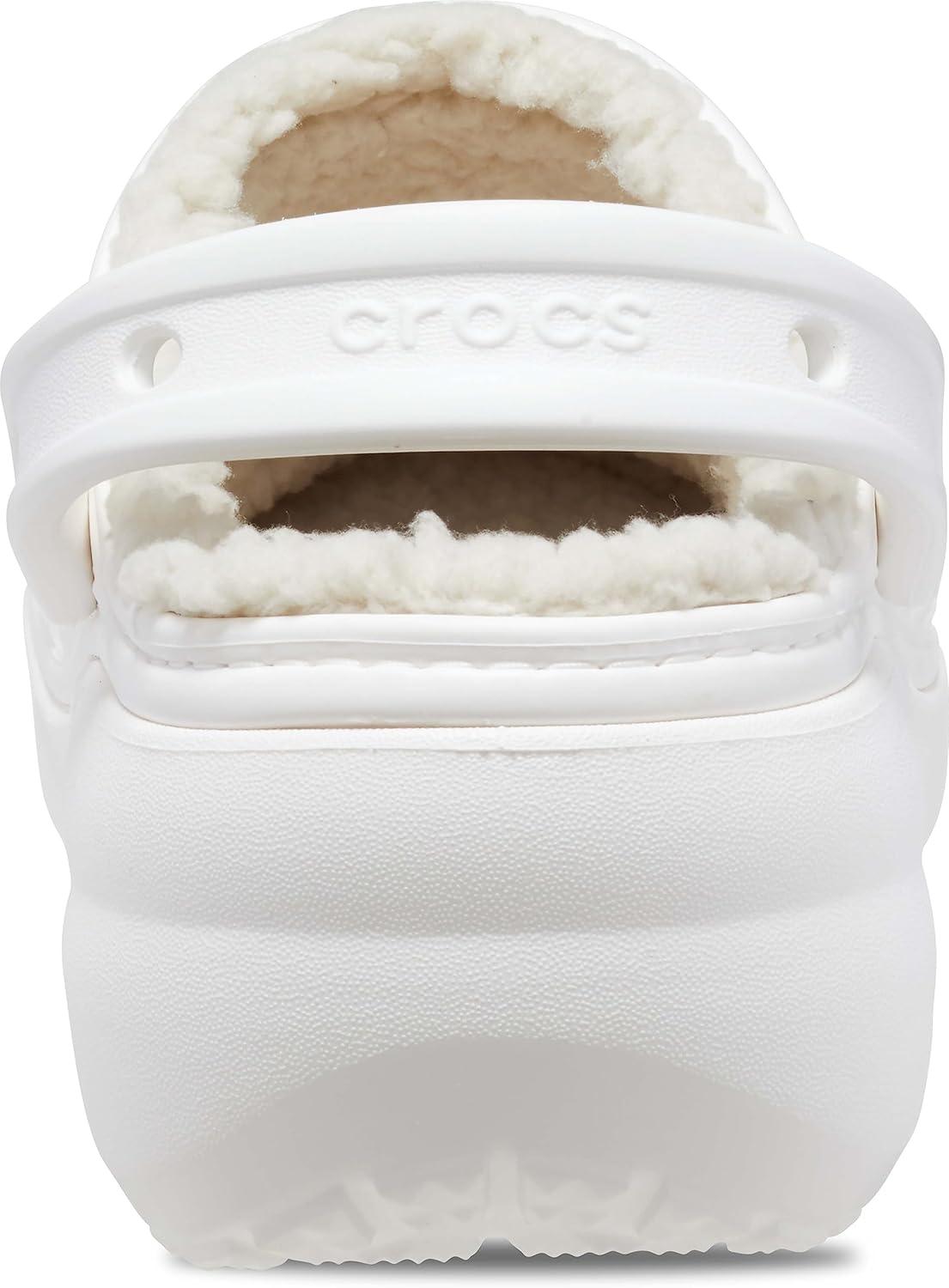 imageCrocs Womens Classic Lined Platform ClogsWhite