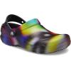 imageCrocs Unisex Adult Bistro Graphic ClogsNeon MultiBlack Solarized Tiedye