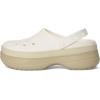 imageCrocs UnisexAdult Classic Stacked Clogs PlatformChalk