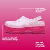 imageCrocs UnisexAdult Classic Stacked Clogs PlatformDragon Fruit