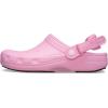 imageCrocs UnisexAdult Classic Work Clogs Adjustable Slip Resistant Work Shoes with HoleFree ConstructionPink Tweed