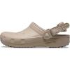 imageCrocs UnisexAdult Classic Work Clogs Adjustable Slip Resistant Work Shoes with HoleFree ConstructionTaupe