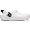 imageCrocs UnisexAdult Classic Work Clogs Adjustable Slip Resistant Work Shoes with HoleFree ConstructionWhite