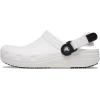 imageCrocs UnisexAdult Classic Work Clogs Adjustable Slip Resistant Work Shoes with HoleFree ConstructionWhite