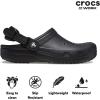 imageCrocs UnisexAdult Classic Work Clogs Adjustable Slip Resistant Work Shoes with HoleFree ConstructionWhite