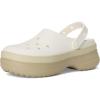 imageCrocs UnisexAdult Classic Stacked Clogs PlatformChalk