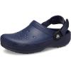 imageCrocs UnisexAdult Classic Work Clogs Adjustable Slip Resistant Work Shoes with HoleFree ConstructionNavy