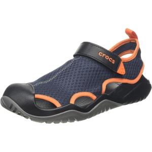 imageCrocs Mens Swiftwater Mesh Deck SandalsBlue Navy Tangerine 4v9