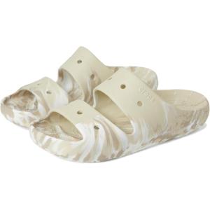 imageCrocs UnisexAdult Classic Marbled Sandals SlideBoneMulti
