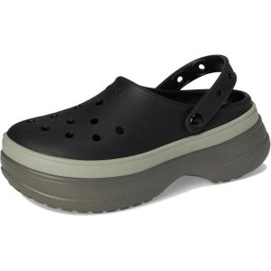 imageCrocs UnisexAdult Classic Stacked Clogs PlatformBlack