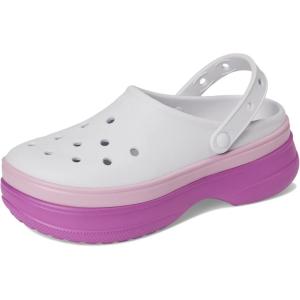 imageCrocs UnisexAdult Classic Stacked Clogs PlatformGrapeberry