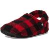 imageCrocs Kids Classic Cozzzy SlippersBuffalo PlaidBlackVarsity Red