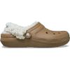 imageCrocs UnisexAdult Classic Fleece Lined Clogs Fuzzy Slippers for Women and MenSepia