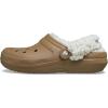 imageCrocs UnisexAdult Classic Fleece Lined Clogs Fuzzy Slippers for Women and MenSepia
