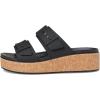 imageCrocs Womens Brooklyn Cork Buckle Sandals WedgeBlack