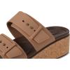 imageCrocs Womens Brooklyn Cork Buckle Sandals WedgeMilk Chocolate