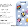 imageTouchland x Crocs Limited Edition Mist Case 1 Fl OZ Stylish Hand Sanitizer Spray Accessory with 5 JibbitzTM Charms and Keyring Pixie Lavender ColorCloudwave Blue