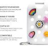 imageTouchland x Crocs Limited Edition Mist Case 1 Fl OZ Stylish Hand Sanitizer Spray Accessory with 5 JibbitzTM Charms and Keyring Pixie Lavender ColorCosmic White