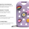 imageTouchland x Crocs Limited Edition Mist Case 1 Fl OZ Stylish Hand Sanitizer Spray Accessory with 5 JibbitzTM Charms and Keyring Pixie Lavender ColorPixie Lavender