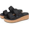 imageCrocs Womens Brooklyn Cork Buckle Sandals WedgeBlack