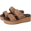 imageCrocs Womens Brooklyn Cork Buckle Sandals WedgeMilk Chocolate