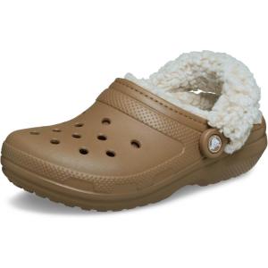 imageCrocs UnisexAdult Classic Fleece Lined Clogs Fuzzy Slippers for Women and MenSepia