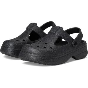 imageCrocs UnisexChild Classic Mary Jane Clogs Little Big KidBlack Glitter