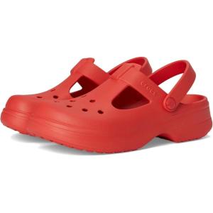 imageCrocs UnisexChild Classic Mary Jane Clogs Little Big KidCherry Red