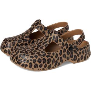imageCrocs UnisexChild Classic Mary Jane Clogs Little Big KidSepiaLeopard