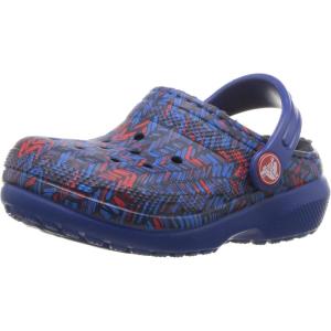 imageCrocs UnisexChild Classic Tie Dye Lined Clog  Kids SlippersBlue JeanNavy
