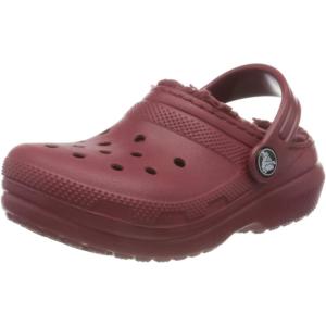 imageCrocs UnisexChild Classic Tie Dye Lined Clog  Kids SlippersBrick Red
