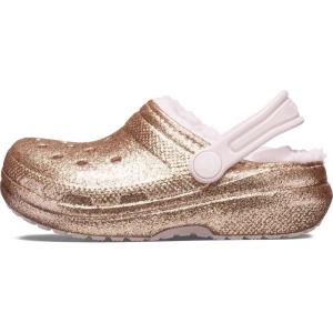 imageCrocs UnisexChild Classic Tie Dye Lined Clog  Kids SlippersGoldBarely Pink