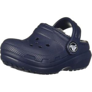 imageCrocs UnisexChild Classic Tie Dye Lined Clog  Kids SlippersNavyCharcoal