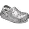 imageCrocs Kids Classic Lined Glitter ClogSilver Glitter