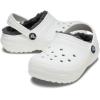 imageCrocs Kids Classic Lined Glitter ClogWhiteGrey
