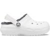 imageCrocs Kids Classic Lined Glitter ClogWhiteGrey
