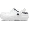 imageCrocs Kids Classic Lined Glitter ClogWhiteGrey
