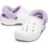 imageCrocs Unisex Adult Baya Lined Fuzz Strap ClogsWhiteLavender
