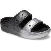 imageCrocs Unisex Classic Cozzzy SandalBlackSilver Glitter