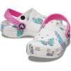 imageCrocs UnisexChild Classic Graphic ClogWhiteMulti Butterfly