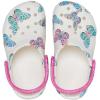 imageCrocs UnisexChild Classic Graphic ClogWhiteMulti Butterfly