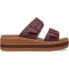 imageCrocs Womens Brooklyn Buckle Low Wedge SandalDark Clay
